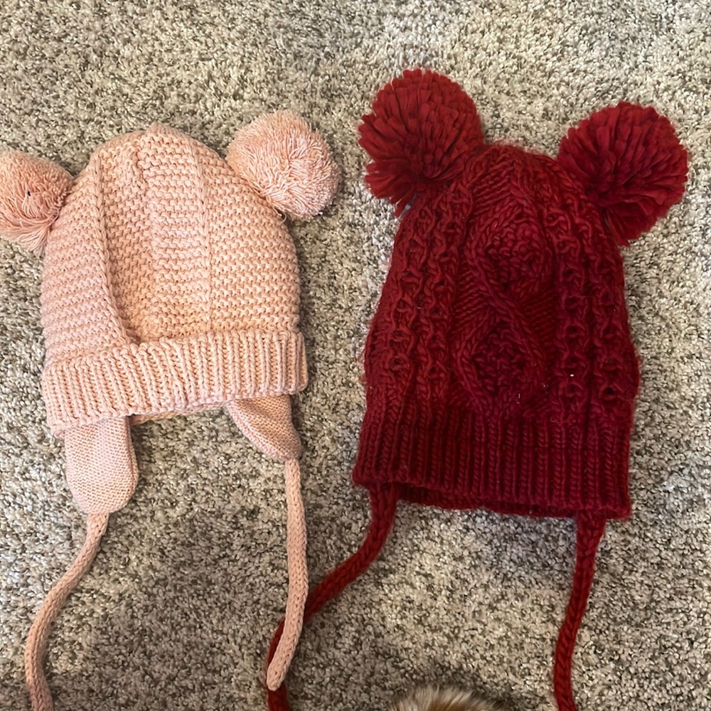 Baby Girls Pom Pom Beanies